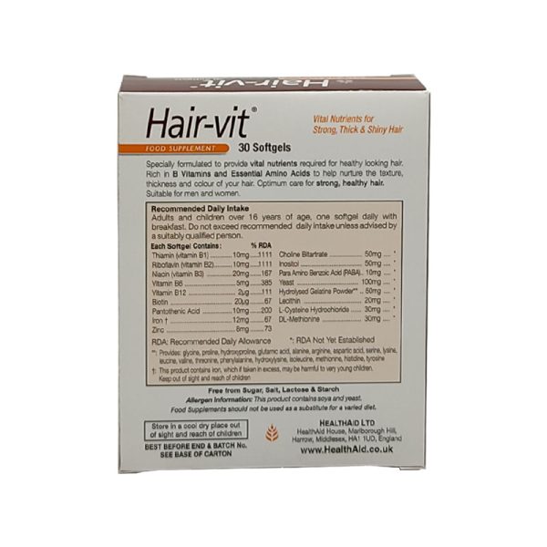کپسول هیرویت (Hairvit) هلث اید بسته 30 عددی - Image 2